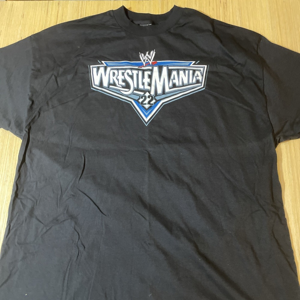 WWE wrestlemania 22 Chicago 4/2/06‎ 2XL black T-shirt Double-Sided NOS